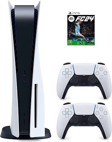 جهاز ألعاب رقمي سوني بلايستيشن 5 إصدار سي دي + ذرا...