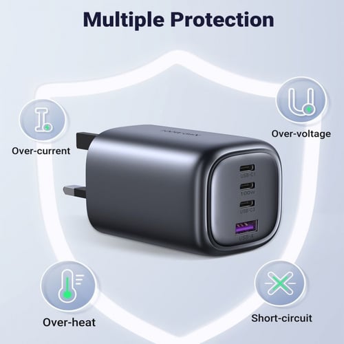 شاحن جداري يوجرين بثلاث منافذ PD وبمنفذ USB بتقنية...