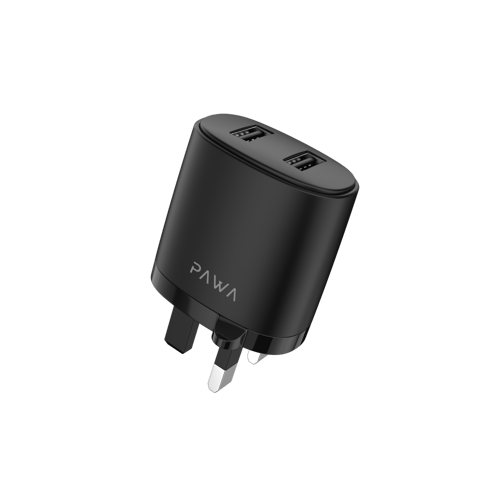 باوا شاحن سفر صلب بمنفذ يو أس بي مزدوج 2.4 أمبير +...