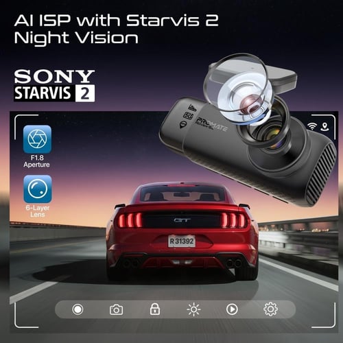 داش كام بروميت 4K Ultra HD ثلاث عدسات أمامية وداخل...