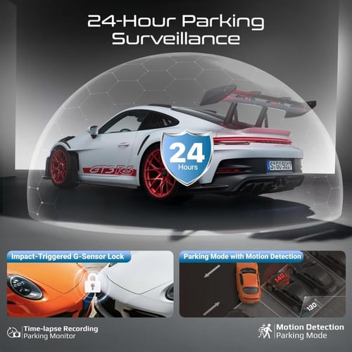 داش كام بروميت 4K Ultra HD ثلاث عدسات أمامية وداخل...