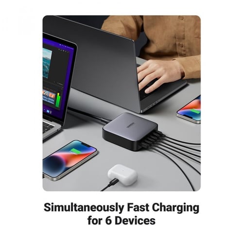 شاحن مكتبي يوجرين 4 منافذ PD وبمنفذين USB بتقنية G...