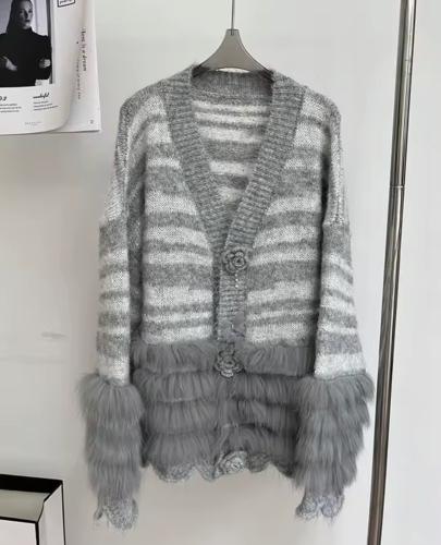 Grey Cloud Knit Cardigan