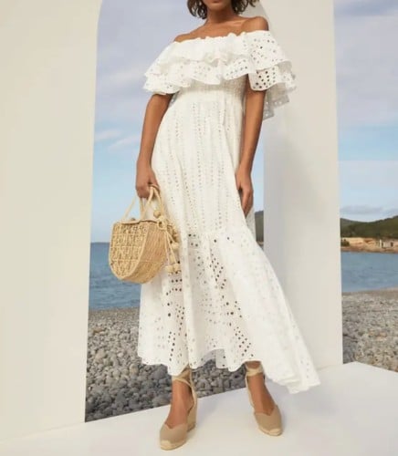 White floral summer dress