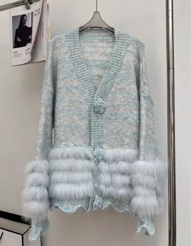 Sky Blue Knit Cardigan