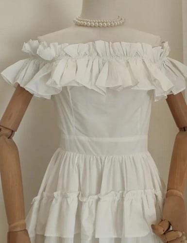 Off shoulder dress - White