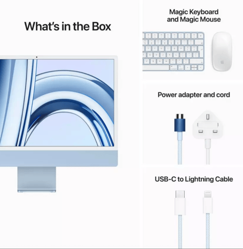 آي ماك 24 بوصة مع شريحة ابل M3 مع 8 نواة وحدة معال...