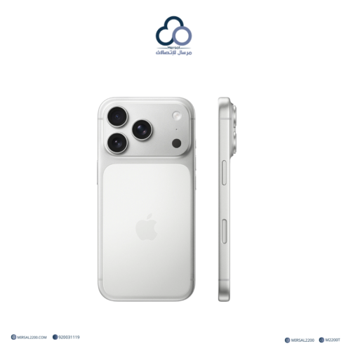 آيفون 17 بروماكس 512 قيقا أبيض ضمان حاسبات سنتين