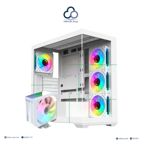 تجميعة بي سي لون أبيض i5-12400F┃RTX4060Ti