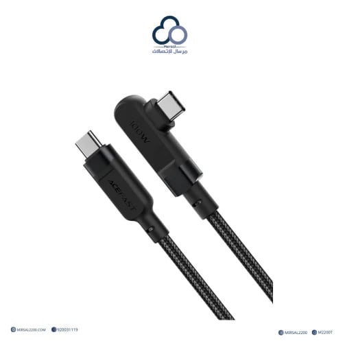 AceFast C5-03 كيبل USB-C إلى USB-C 100W بزاوية قائ...