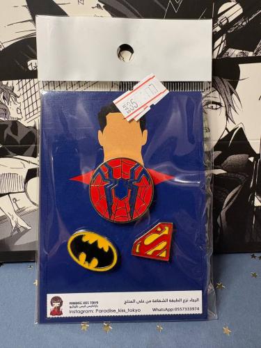 superman + spider man + batman pins 1