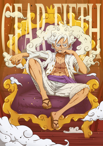 one piece - joy boy luffy poster