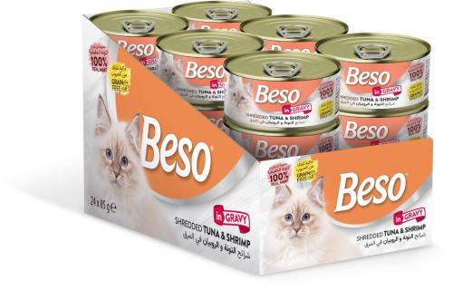 كرتون شرائح التونة والروبيان في المرق