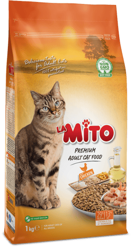 لاميتو بالدجاج طعام جاف للقطط البالغة