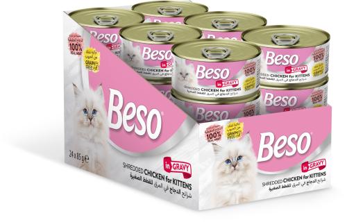 كرتون شرائح الدجاج في المرق للقطط الصغيرة