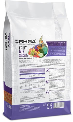 فواكه مجففة للببغاوات الصغيرة والمتوسطة