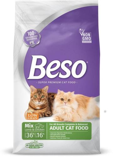 بيسو مكس باللحم والدجاج- طعام جاف للقطط البالغة