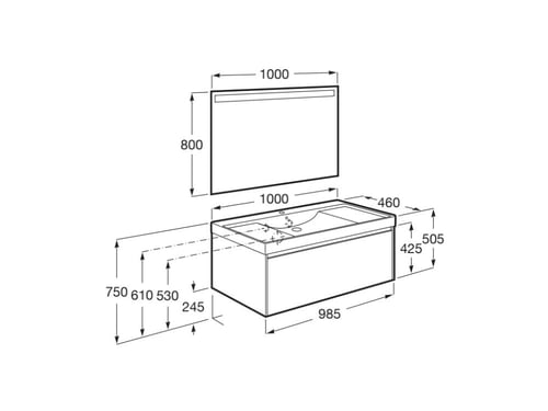 دولاب اونا مع مرايا بدون خلاط
