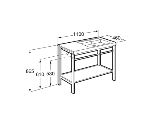منصة مع مغسلة بريسما