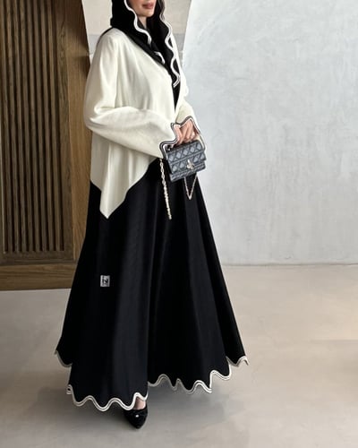 عباية كريب مموج