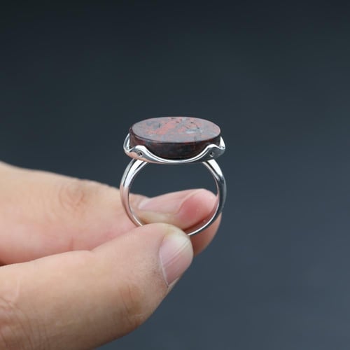 خاتم تاج ملكي عودي معرق عيار 925