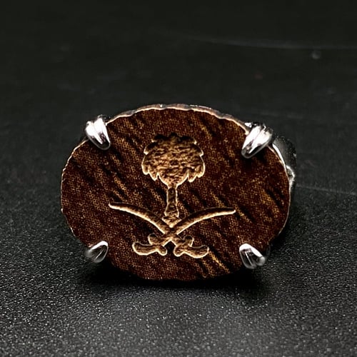 خاتم فضه انياب سيفين و نخله عودي