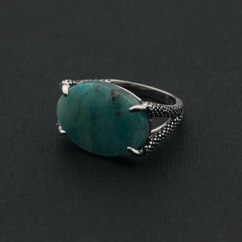 خاتم فضه مخالب صقر تركوازي عيار 925