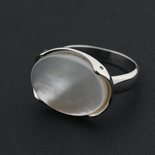 خاتم تاج ملكي صدفي عيار 925