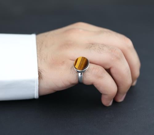 خاتم ملكي عين النمر عيار 925