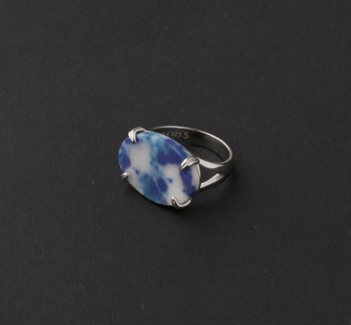 خاتم فضه انياب سحابي عيار 925