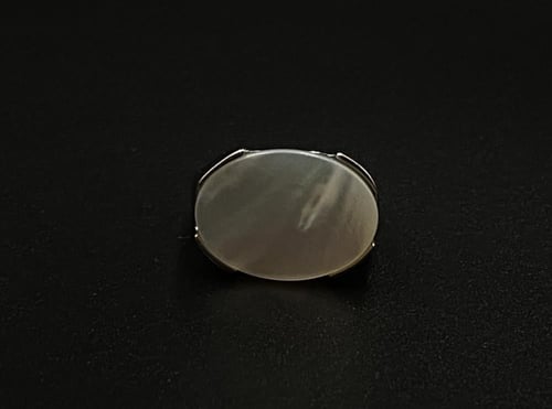 خاتم فضة ذيل الحوت صدفي عيار 925