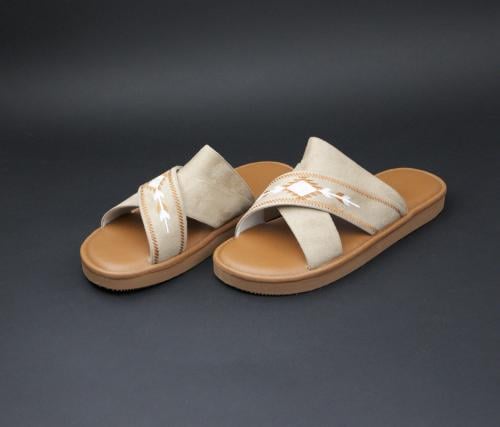 حذاء رجالي بدون اصبع بيج