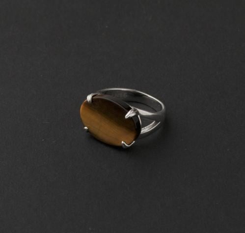 خاتم فضه انياب عين النمر عيار 925