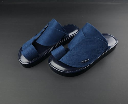 حذاء رجالي طبي كحلي مخمل