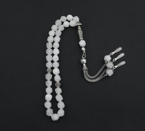 سبحة عقيق ثلجي سداسي