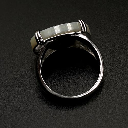 خاتم فضه انياب سيفين و نخله صدفي