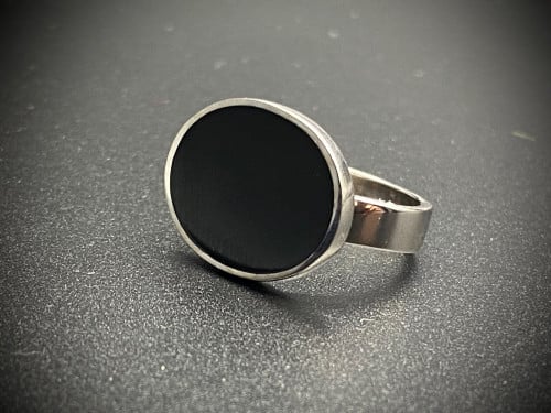 خاتم ملكي بيضاوي فضة عيار 925