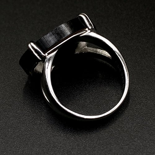 خاتم فضه انياب سيفين و نخله اسود