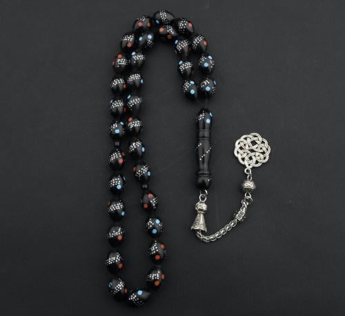 سبحه كوك فاخر اسود منقط