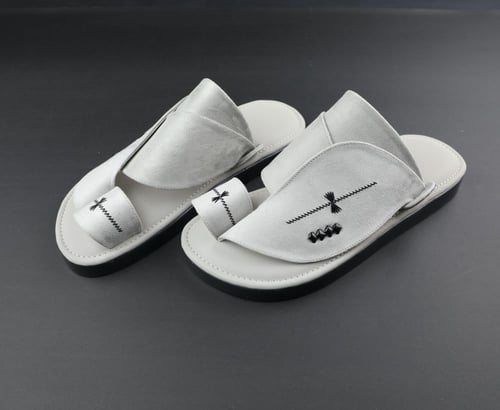 جديد/ حذاء طبي رجالي لون رصاصي مخمل