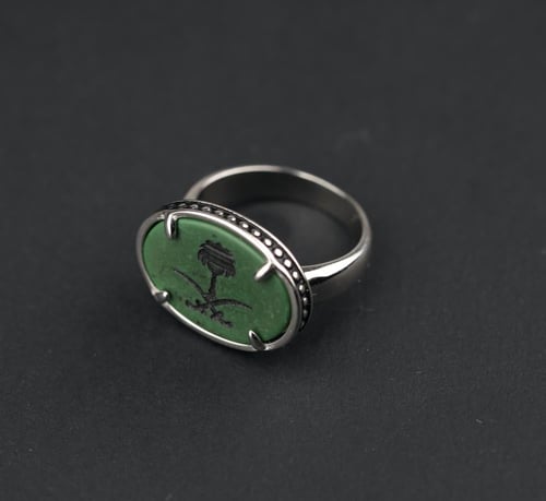 خاتم فضة سيفين ونخله مقابض ٢