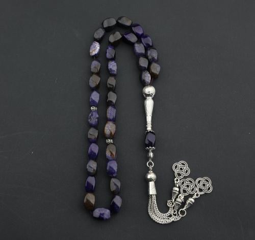 سبحة عقيق فاخر اللون ارجواني