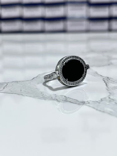 خاتم وجهين متحرك فضة عيار 925/