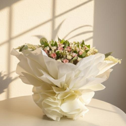 Chocolate flower bouquet with delicious crunchy fi...