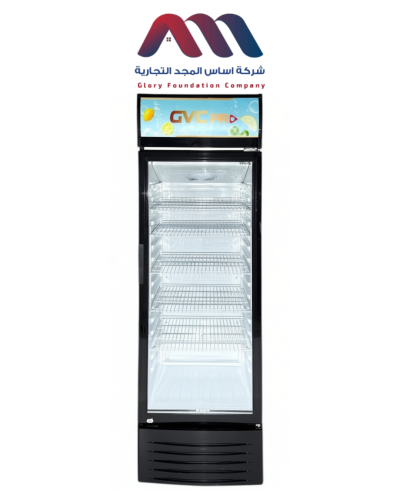 ثلاجة جى في سى عرض 338 لتر اسود GVCW-580