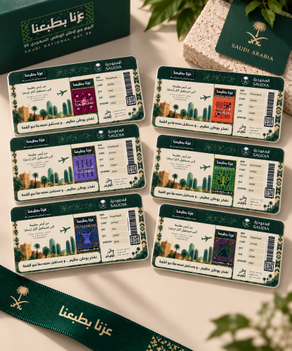بروشات هوية اليوم الوطني السعودي ( 6 حبات )