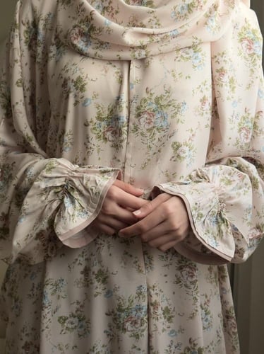 طقم صلاة وردي وابيض - لف