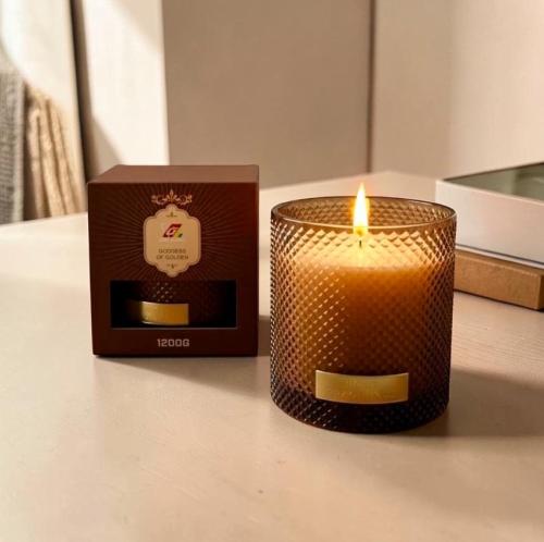 كاسة عطر فواحة زجاج شمع 1200 جرام