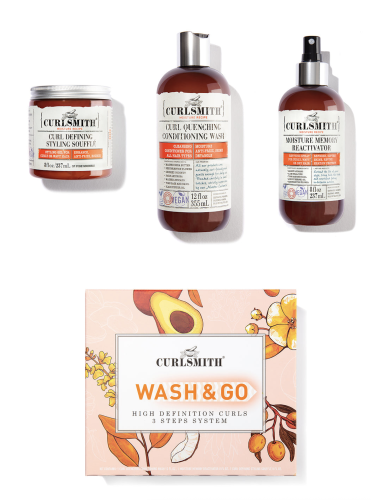 Curlsmith - مجموعة الغسيل والتصفيف بخطوات سريعة