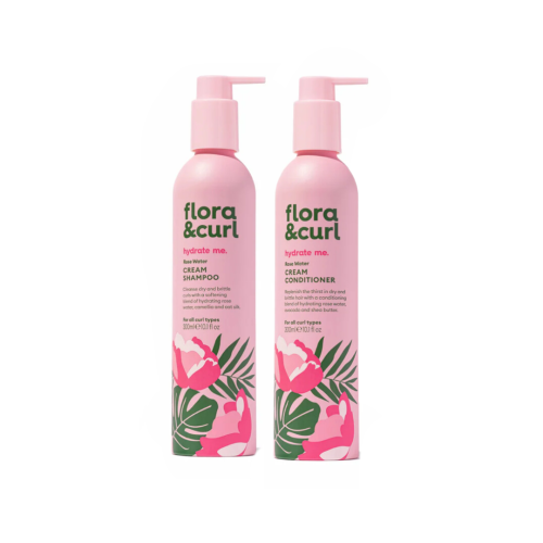 Flora & Curl - Rose Water Cream shampoo & Conditio...
